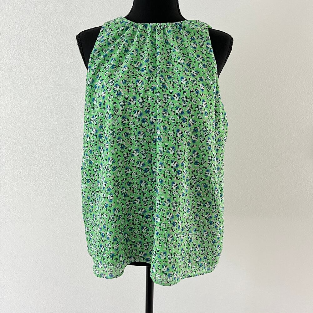 Vince Camuto Top Womens Small Sleeveless Floral Green